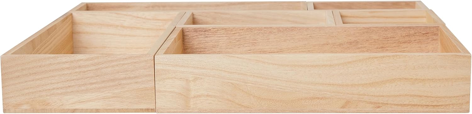 Martha Stewart Enzo 6-Piece Wooden Desk Drawer Organizer Set