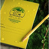 Rite in the Rain Weatherproof Stapled Notebook, 4.625" x 7", Yellow Cover, Expedition Journal (No. 512)