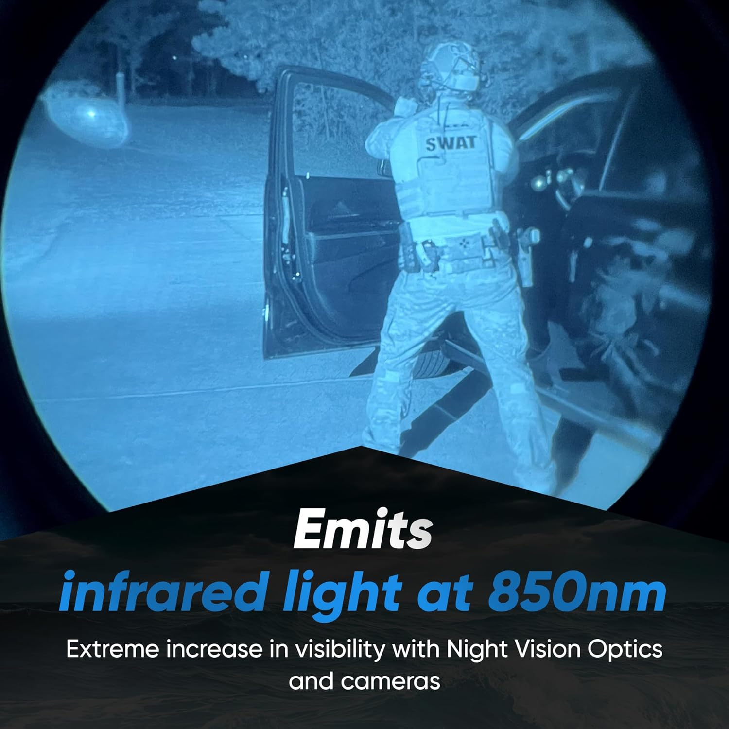 Black Oak Vehicle Infrared LED POD Light - Tactical LED Light POD Off Road Hunting for Night Vision 2 Inch