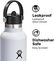 Hydro Flask Insulated Stainless Steel Water Bottle with Flex Straw Cap