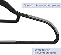 Elama Home Cloths Hanger, Non-Slip, 50 Piece Set (ELH-006-BKGR)