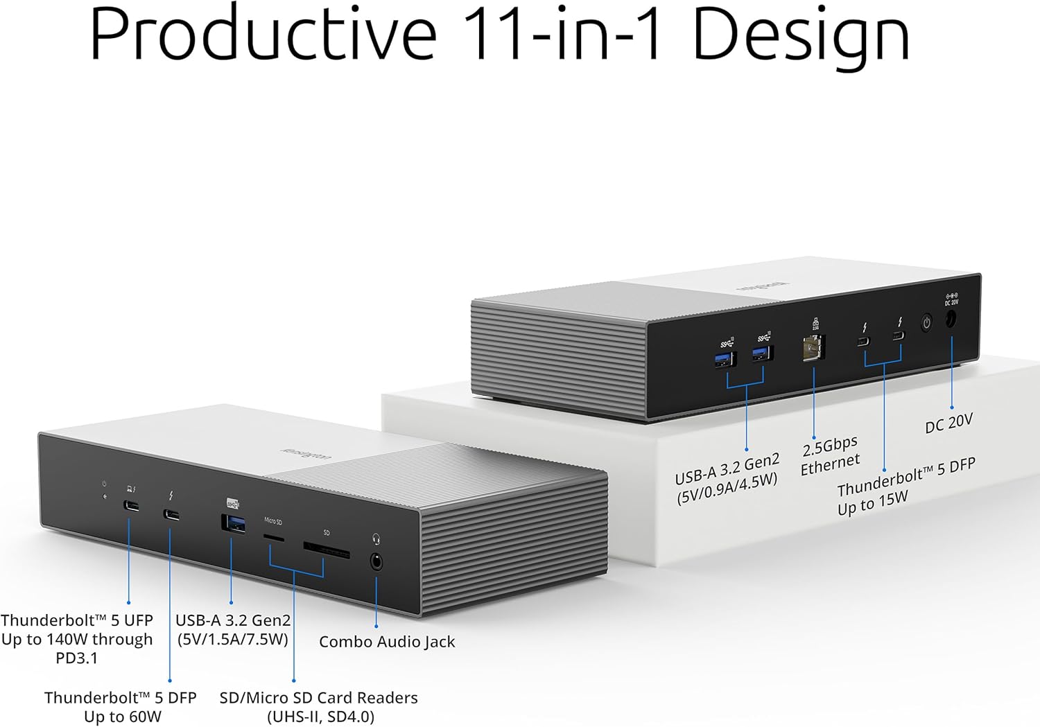KENSINGTON Thunderbolt Docking Station for Multiple Displays
