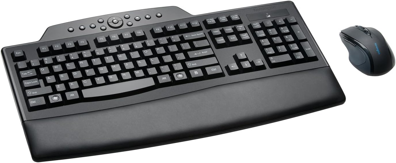 Kensington Pro Fit Wireless Comfort Desktop Set, Includes Keyboard and Right-Handed Mouse (K72403US)