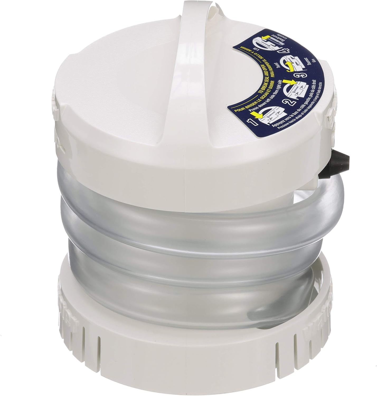 Attwood 4140-4 WaterBuster® Portable Pump, Submersible, Battery Powered, 200 GPH, 42-Inch Hose, 5 ¼-Inch Diameter One Size