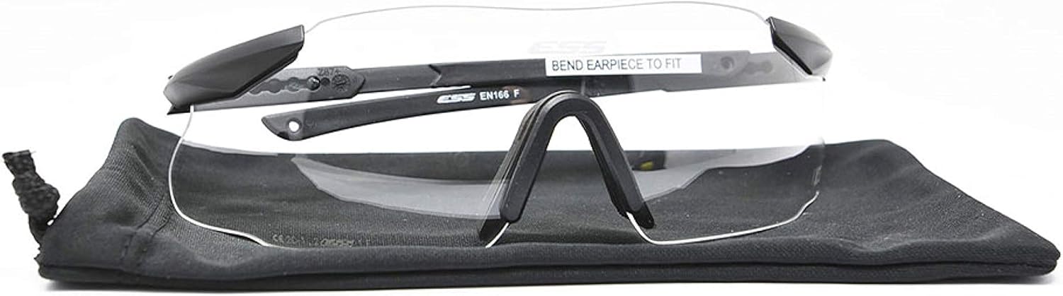 ESS Eyewear Eye Safety Systems ICE-One Ballistic Eyeshield, Clear Lens, White, 2.4 (740-0005)