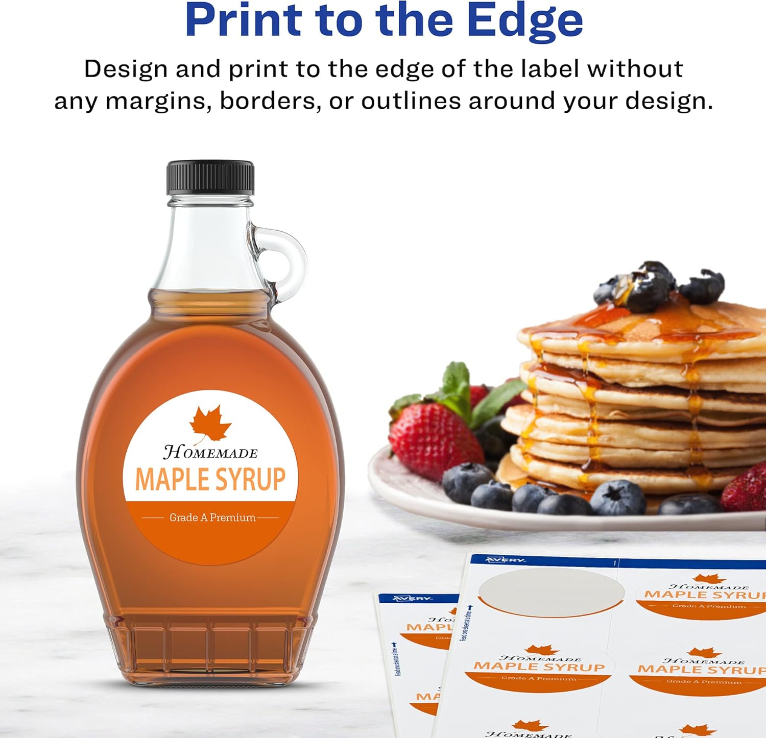 Avery Durable Waterproof Round Labels, Sure Feed Technology, 0.75" Diameter, Print-to-The-Edge