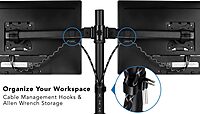 Mount-It! Dual Monitor Mount | Double Monitor Desk Stand Arm | Fits 2 Computer Screens 17 19 20 21 22 24 27 Inch | Two VESA