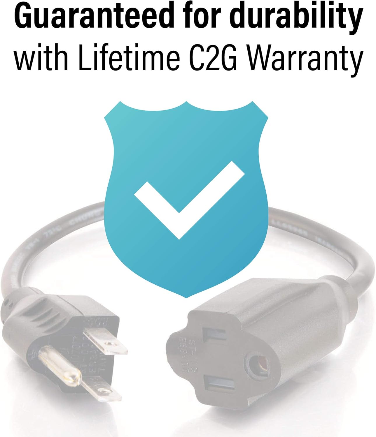 C2G Power Splitter Cord (Power Squid), 16 AWG, Black