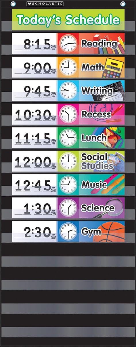 Scholastic Classroom Resources Pocket Charts for Calendar and Daily Schedule Management (SC583866