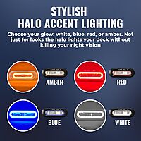 BLACK OAK Low Pro Marine Spreader Light - Flush Mount, 2000 Lumens, 120° Beam, IP69K