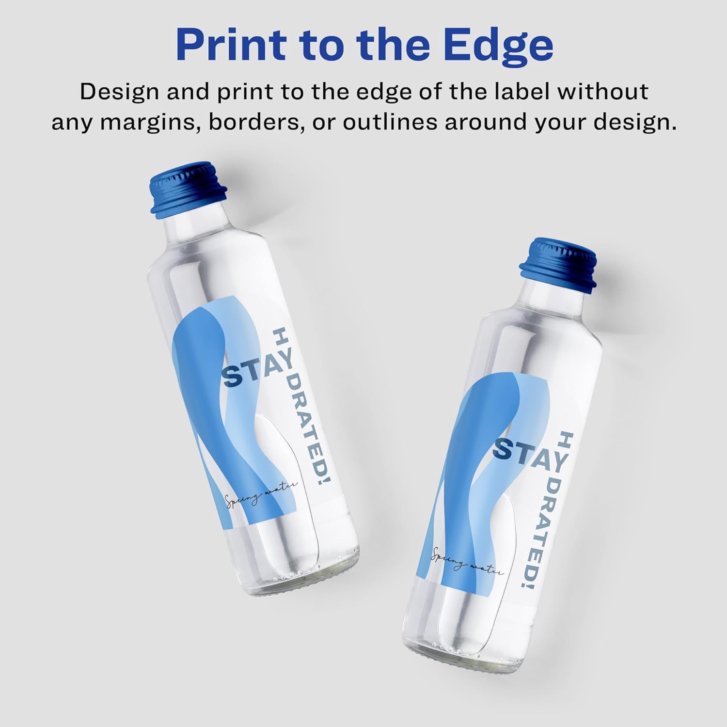 AVERY Glossy Clear Arched Labels, Sure Feed Technology, 4.75" x 3.5", Print-to-the-Edge, Laser/Inkjet Printable