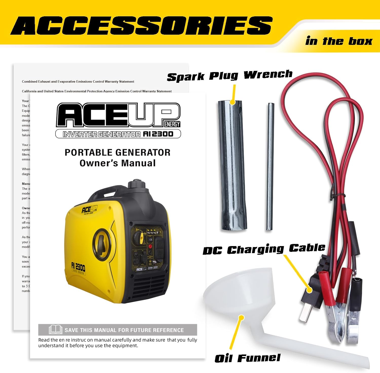 Aceup Energy Generador inversor portátil de 2300 W