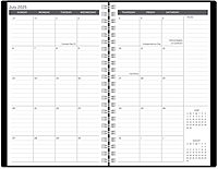 2025-2026 Office Depot® Brand Stellar Academic Weekly/Monthly Planner, 5-1/2" x 8-1/2", Black, July To June