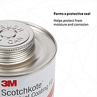 3M Scotchkote Electrical Coating FD, Fast-Drying Liquid, Flexible Sealant and Bonding Agent, Self-Contained Applicator