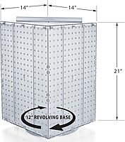Azar Displays 4-Sided Revolving Pegboard Countertop Display 14 x 14 x 20