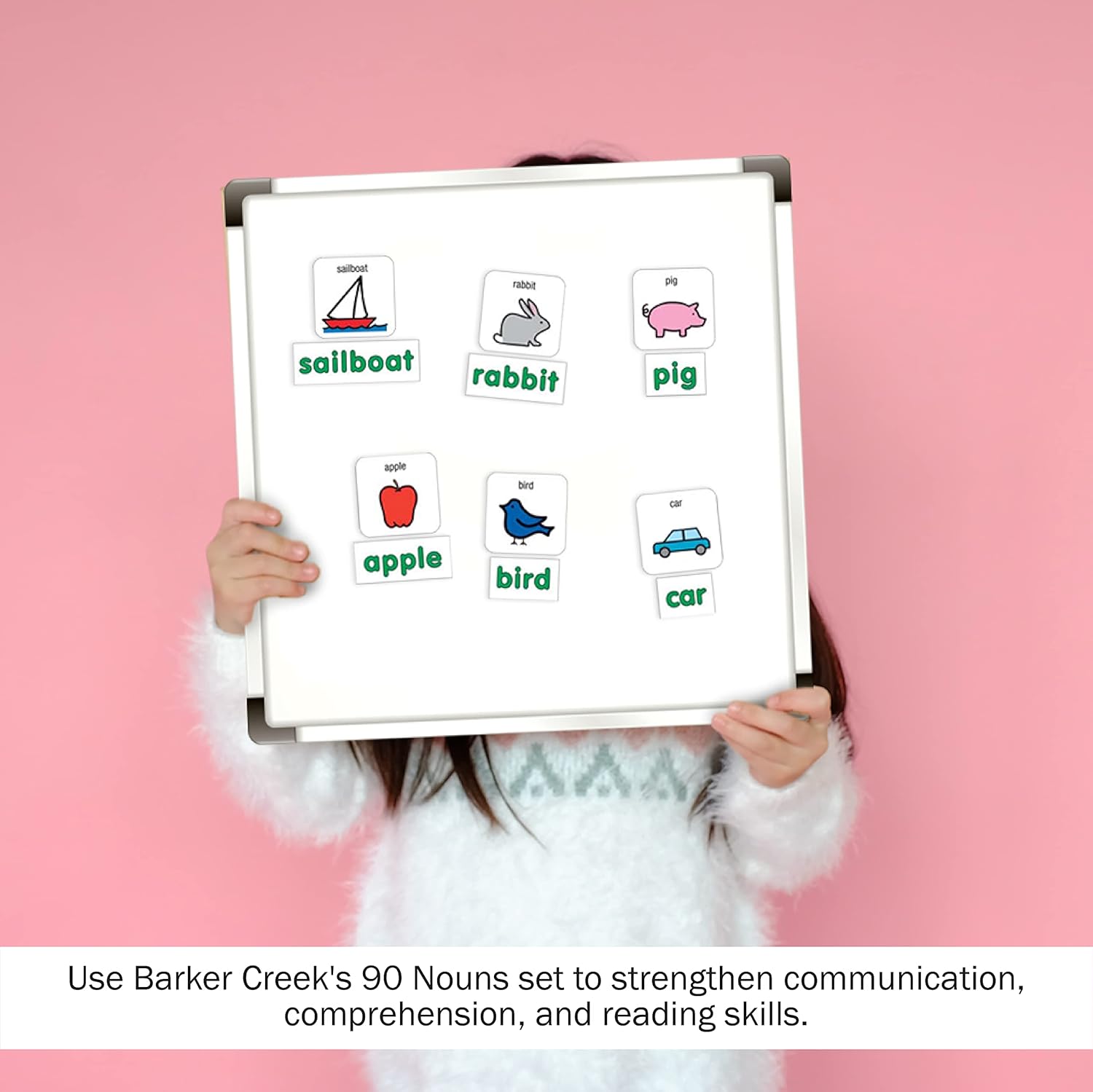 BARKER CREEK Learning Magnets, Picture Communication Symbol (PCS) Word Magnets