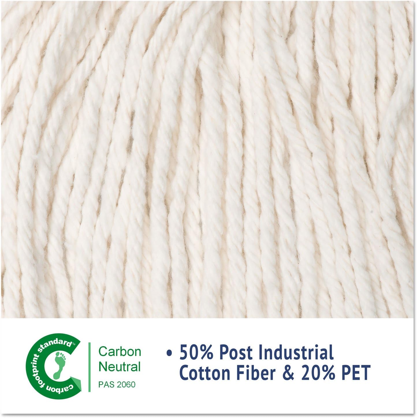 Boardwalk 503WHCT Super Loop Wet Mop Head, Cotton/Synthetic, Large Size, White, 12/Carton