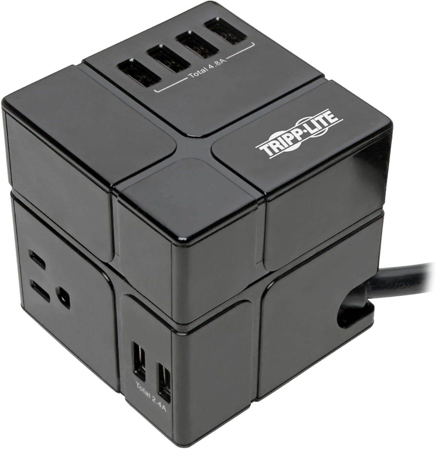 Tripp Lite 3 Outlet Surge Protector with USB, Detachable Wall Outlet Surge Protector, 6 USB Ports, 6 ft. Cord, 540 Joules