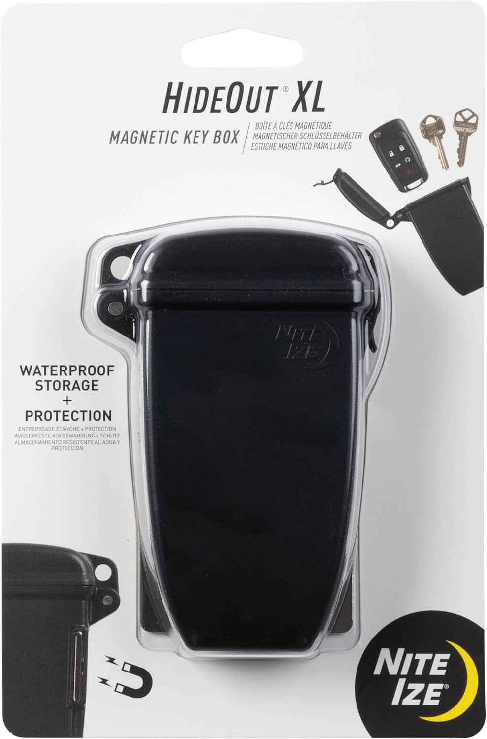 Nite Ize Hideout Magnetic Key Box - Waterproof Key Hider & Magnetic Key Holder