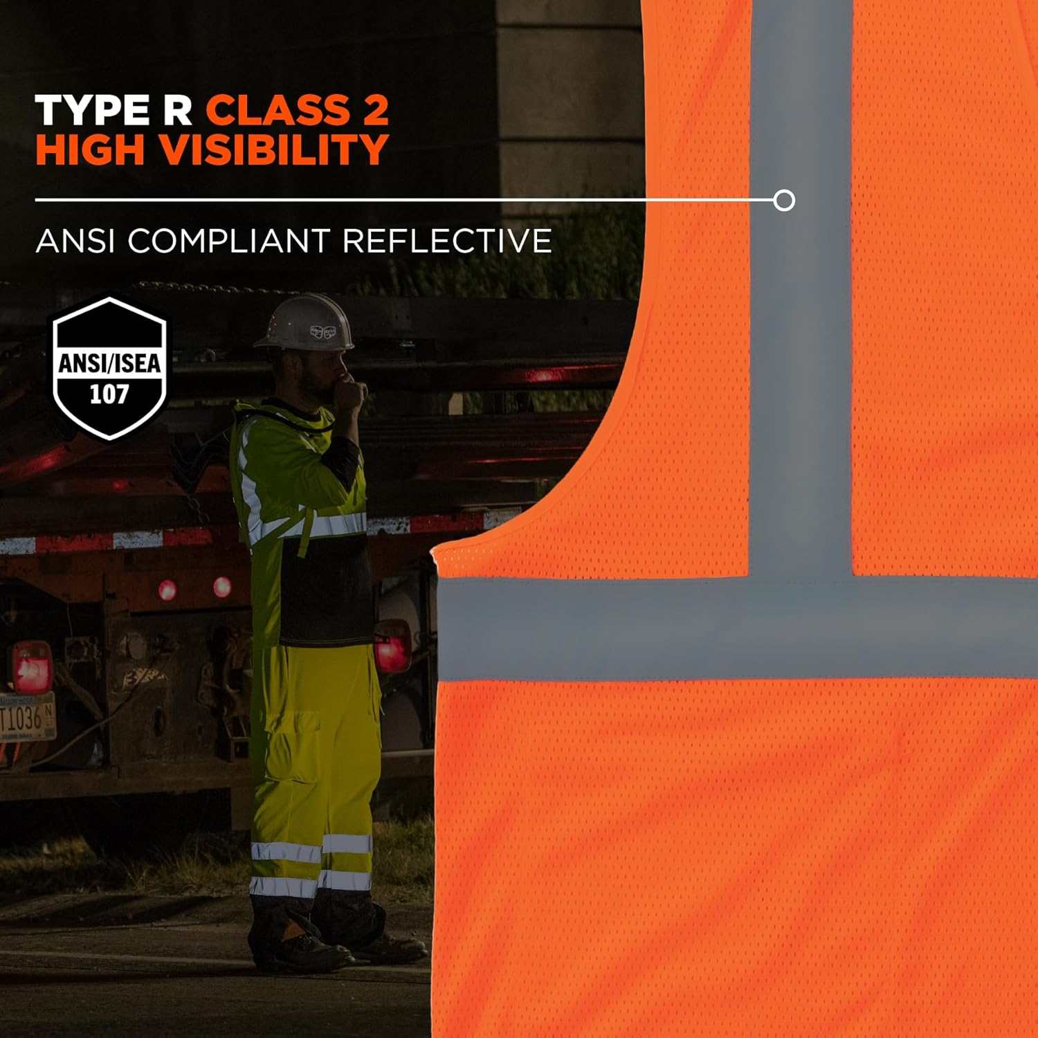 Ergodyne GloWear 8210HL Mesh Hi-Vis Safety Vest, Hook & Loop