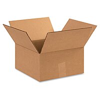 Partners Brand Flat Corrugated Boxes, 12in x 12in x 6in, Kraft, Pack Of 25