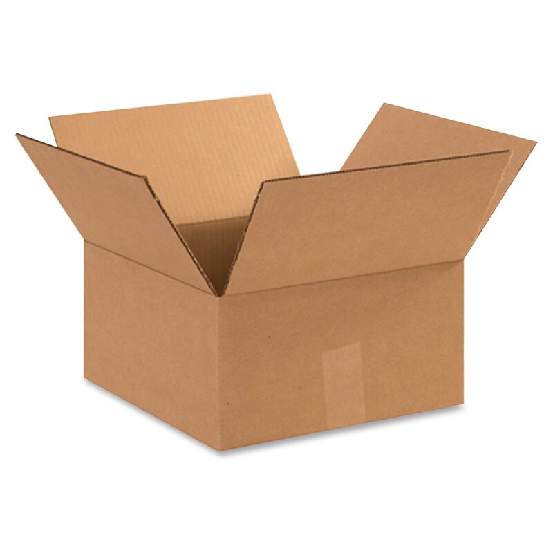 Partners Brand Flat Corrugated Boxes, 12in x 12in x 6in, Kraft, Pack Of 25