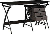 OSP Home Furnishings Olympic Utility Home Office Desk with Nesting 3-Drawer Storage Stand