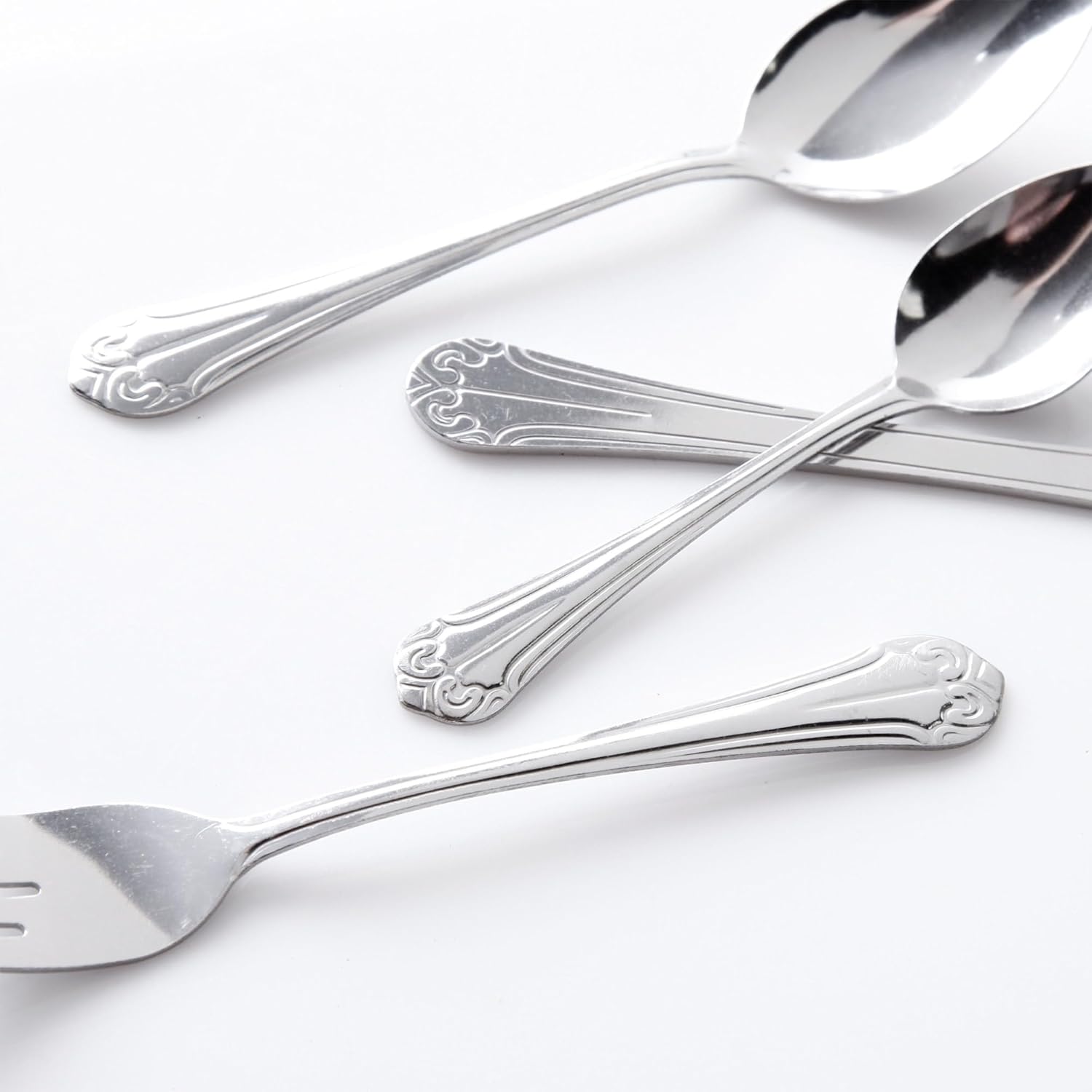 Gibson Home 24-Piece Flatware Set, Mariano, Silver