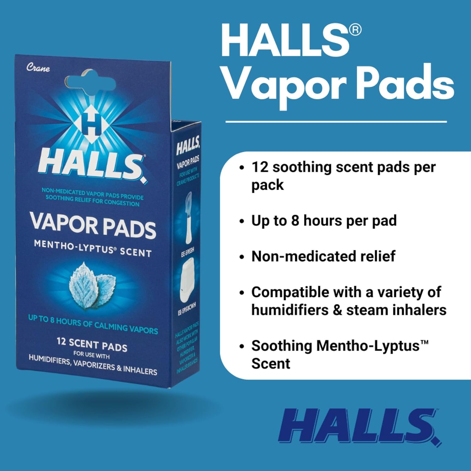 CRANE Halls Scented Vapor Pads