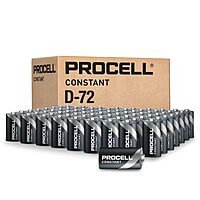 PROCELL Constant D Cell Long-Lasting Alkaline Batteries (72 Pack), 10-Year Shelf Life