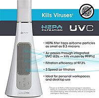 OttLite® Wellness Series SanitizingPro LED Desk Lamp And UV Air Purifier, 25"H, White