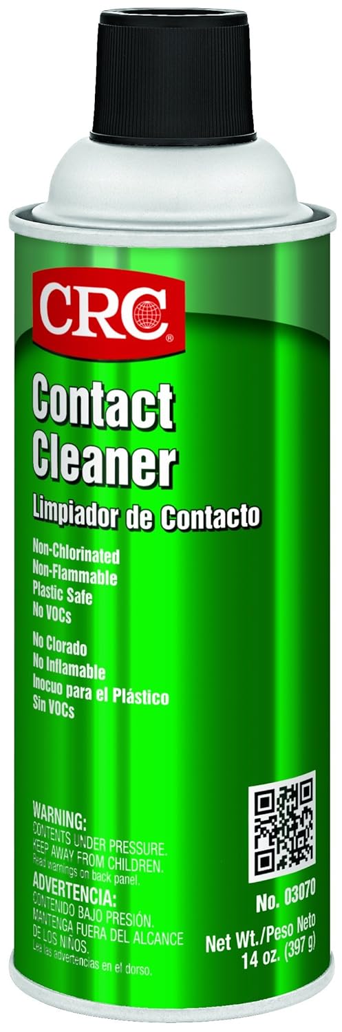 CRC Contact Cleaner 03070 – 14 WT OZ, Plastic Safe Electronics Cleaner, Ideal for Sensitive Electronic Equipment 1 Pack 14 Oz