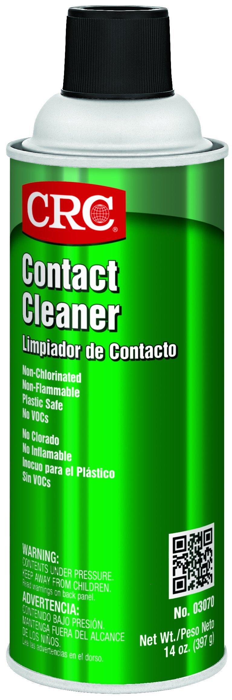 CRC Contact Cleaner 03070 – 14 WT OZ, Plastic Safe Electronics Cleaner, Ideal for Sensitive Electronic Equipment 1 Pack 14 Oz