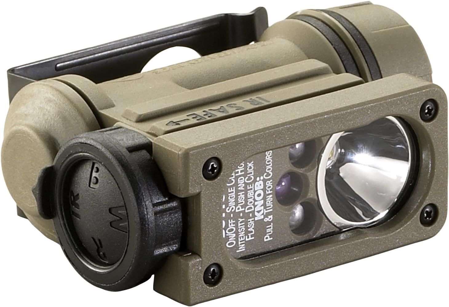 Streamlight 14518 Sidewinder 55-Lumens Compact II Military Flashlight with Helmet Mount & Rail Mount, Box, Coyote