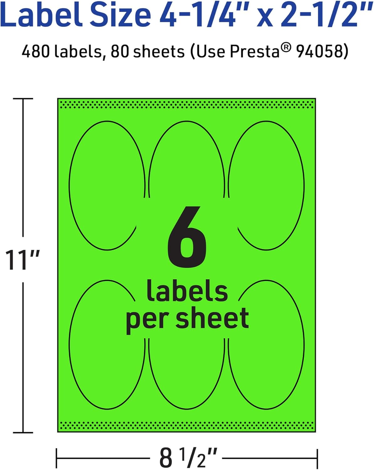 Avery Printable Oval Labels with Sure Feed Technology, Laser/Inkjet Printable