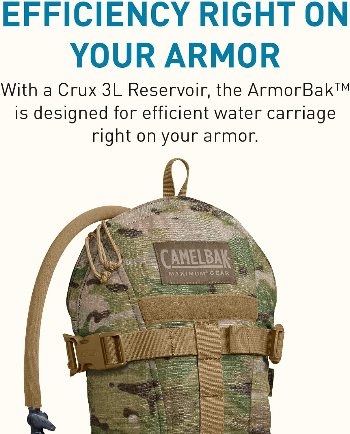 CAMELBAK Armorbak Tactical Hydration Pack with 3L/100oz Mil Spec Crux Reservoir