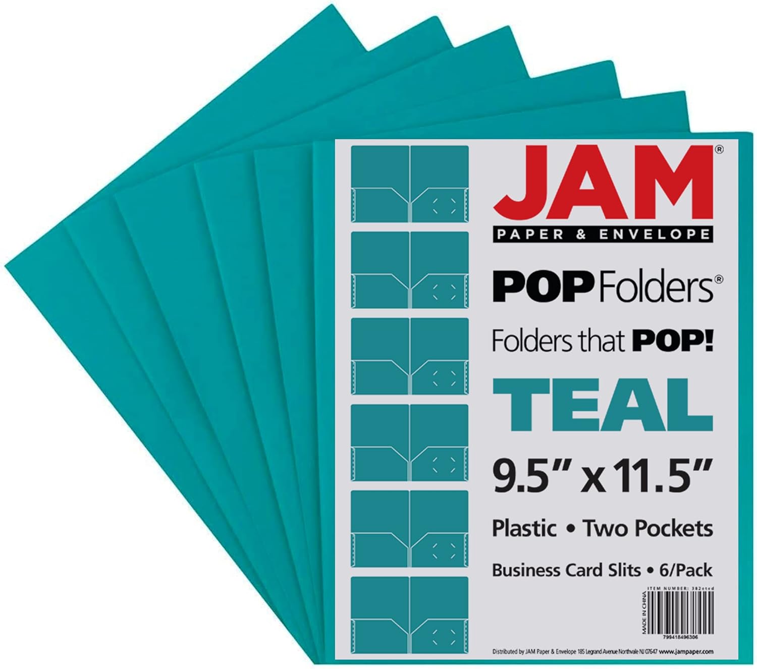 JAM Paper Plastic 2-Pocket POP Folders
