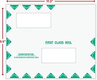 COMPLYRIGHT First Class Double-Window Tax Mailer Envelopes