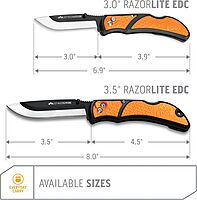 OUTDOOR EDGE 3.5" RazorLite EDC Pocket Knife with Replaceable Blades and Clip