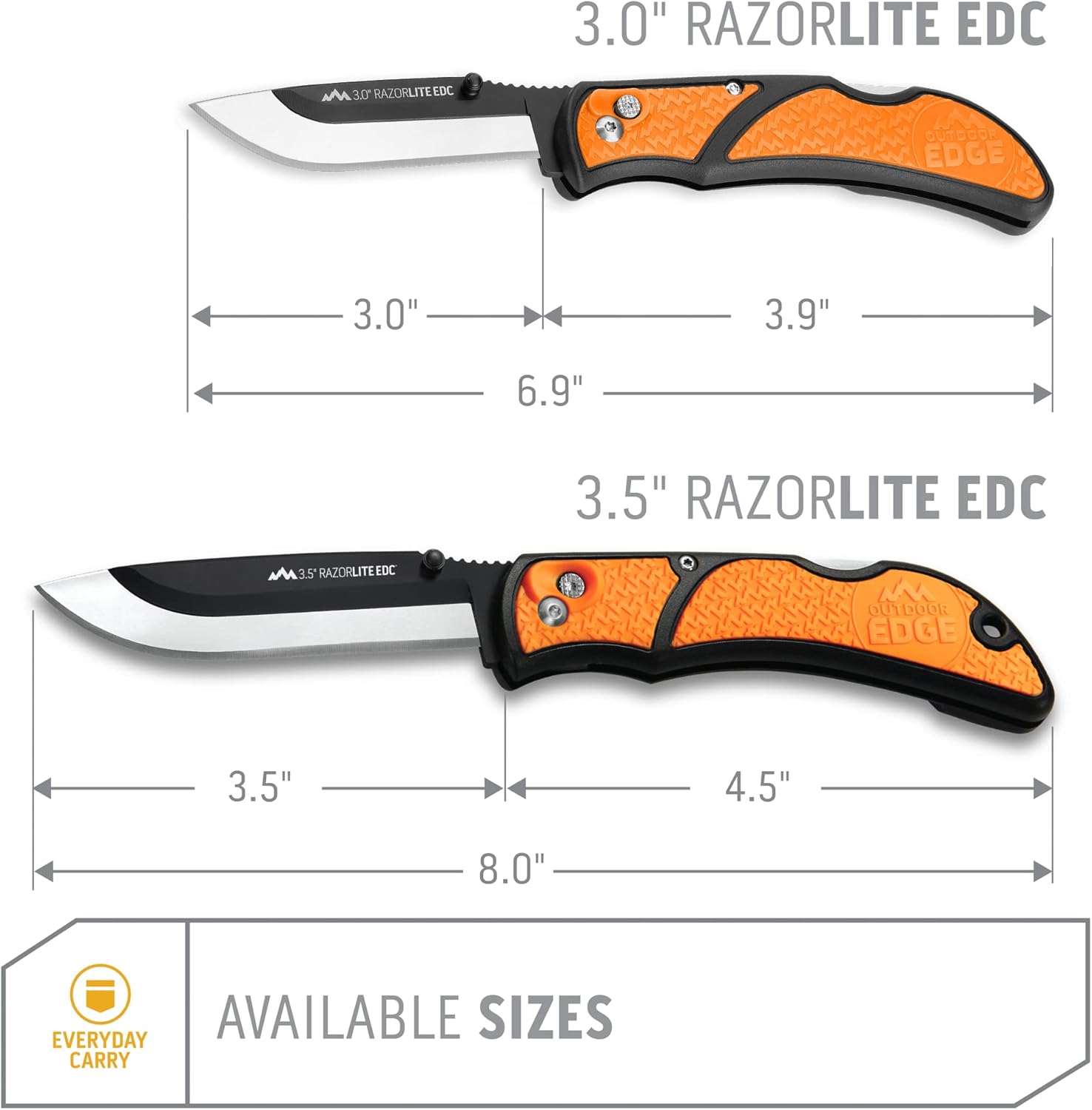 OUTDOOR EDGE 3.5" RazorLite EDC Pocket Knife with Replaceable Blades and Clip