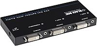 Black Box DVI-D Splitter with Audio and HDCP, 1 x 2 - Audio Line In - Audio Line Out - DVI In - DVI Out