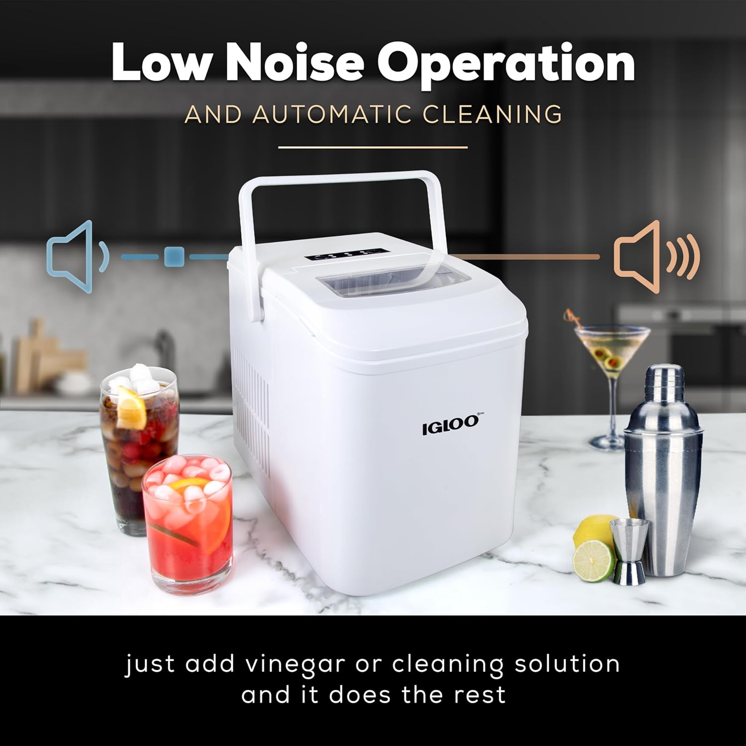 IGLOO 26 lb Automatic Self-Cleaning Countertop Ice Maker