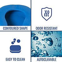 DMI Bedpan for Bariatric Adults with No Spill or Splash Design, FSA/HSA Eligible, Blue 1 Count (Pack of 1)