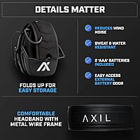Axil TrackR Electronic Tactical Headmuffs Black