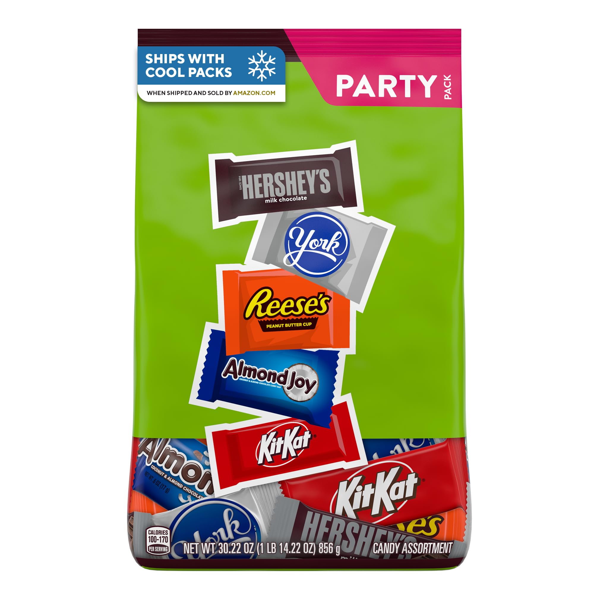 HERSHEY'S Assorted Chocolate Flavored Candy Party Pack, 30.22 oz Chocolate 30.22 Ounce (Pack of 1)