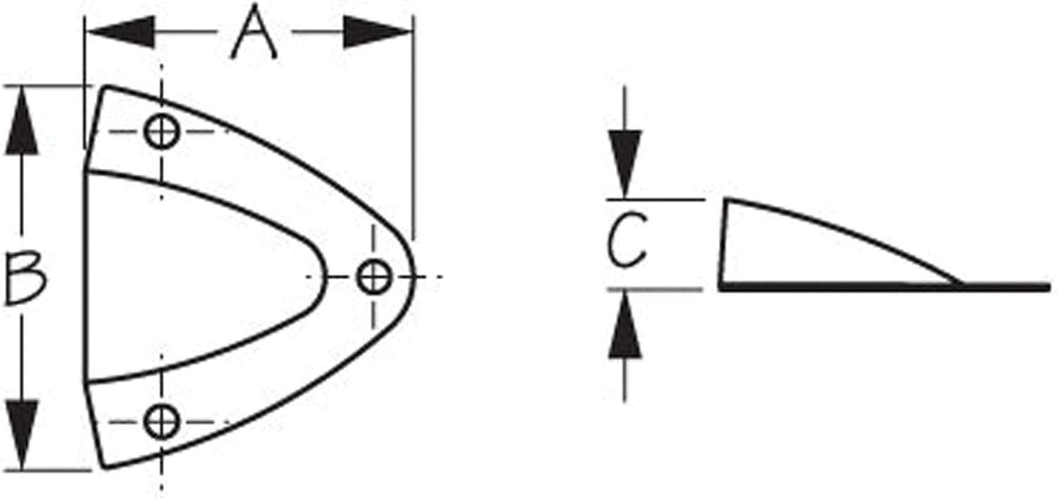 Sea-Dog 331360-1 Midget Vent, 1-5/8" x 1-3/4" x 1/2"