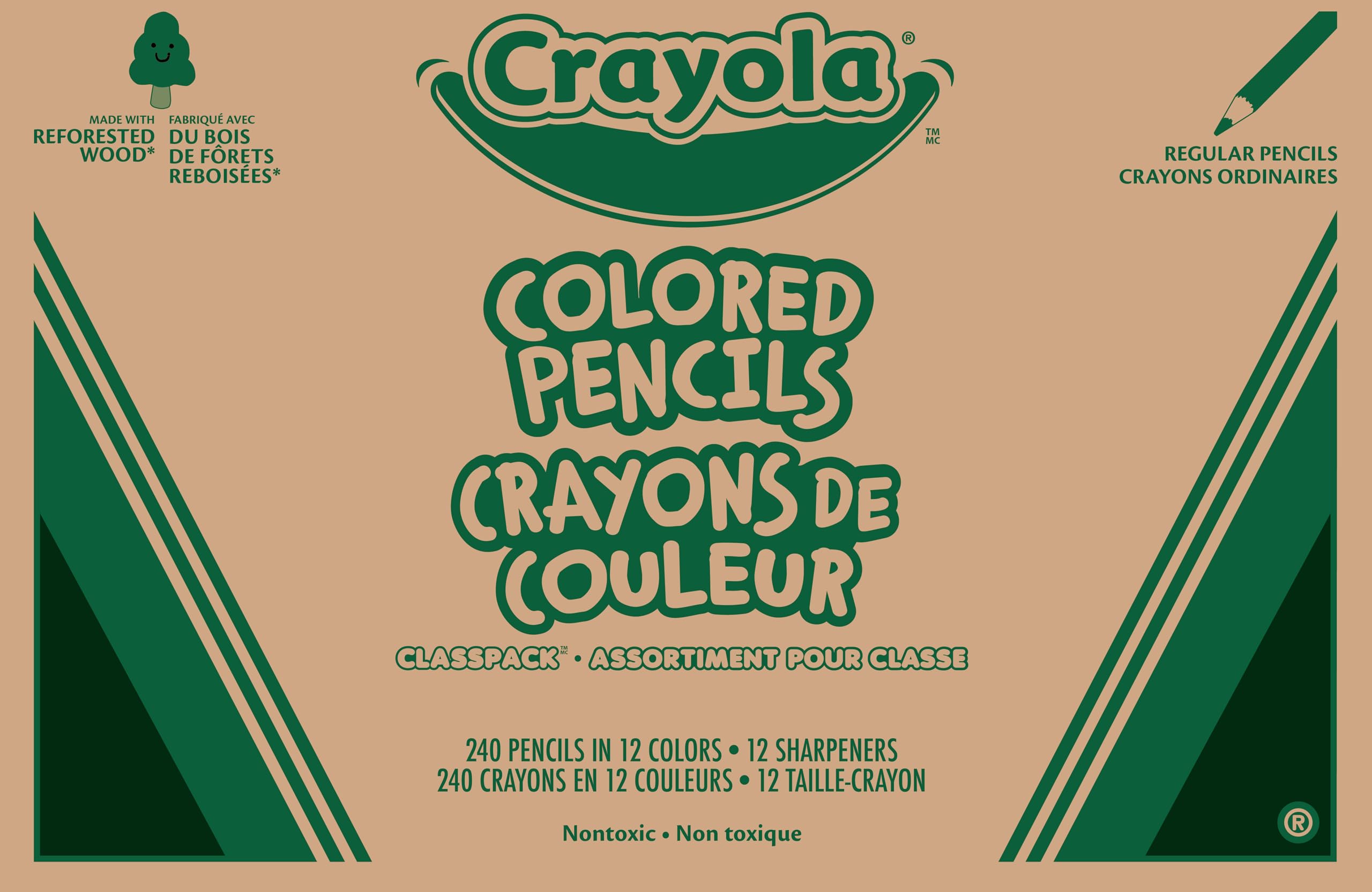 Crayola Colored Pencils Classpack (240ct), Must Have Classroom Supplies for Teachers, Bulk Colored Pencils for School