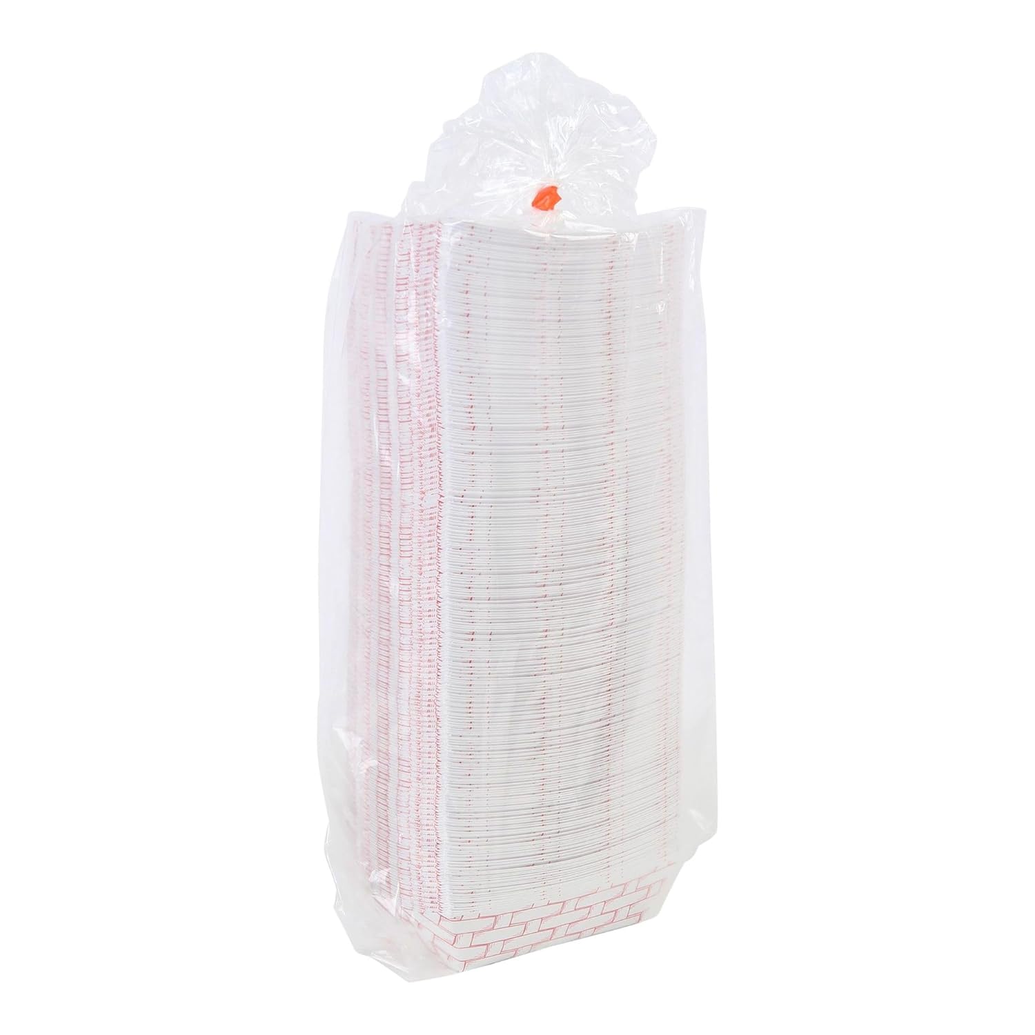 Boardwalk 30LAG200 Paper Food Baskets, 2lb Capacity, Red/White (Case of 1000)