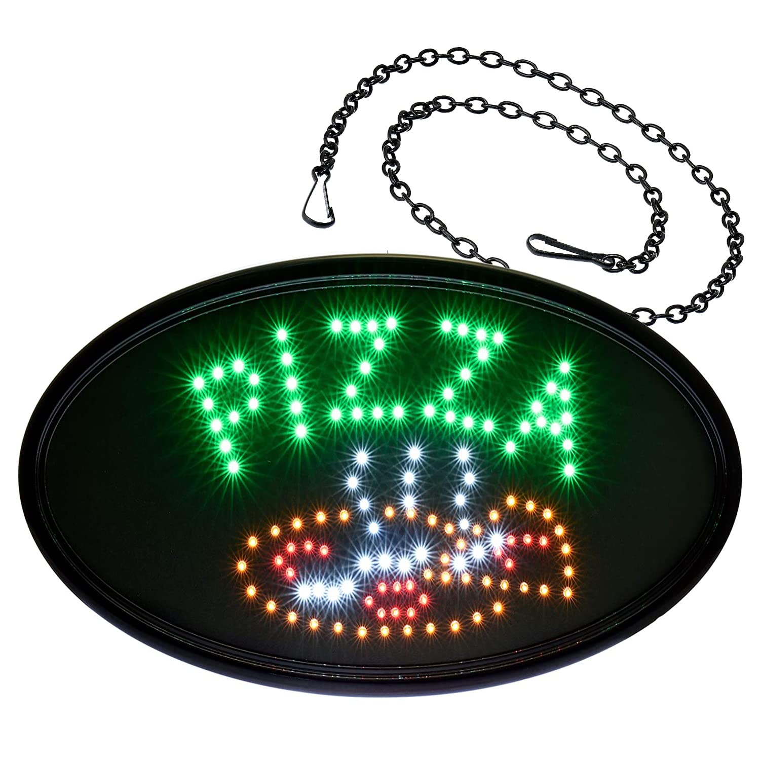 Alpine Industries LED Pizza Sign (Oval) - Commercial Grade Eye Catching Store Sign