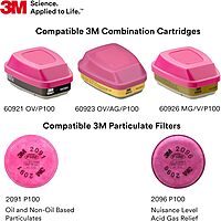 3M Full Facepiece Reusable Respirator 1 Count (Pack of 1) Small